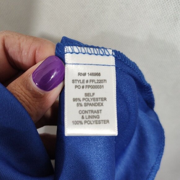 Crystal Doll Black Blue Pleated Maxi Strapless Dress Juniors Size 5 Party Formal - Picture 8 of 9